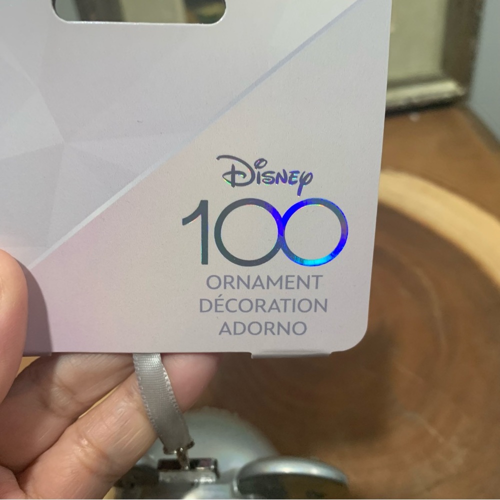 Disney Mickey Ears Hat Ornament - Disney100 - Silver Melting Chocolate NEW - Picture 4 of 7